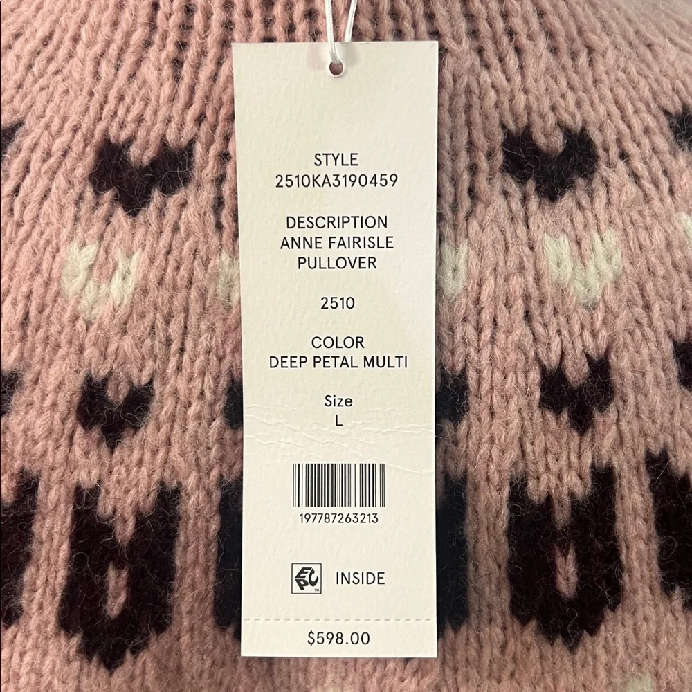 New Veronica Beard Anne Fairisle Pullover Sweater - Picture 6 of 9